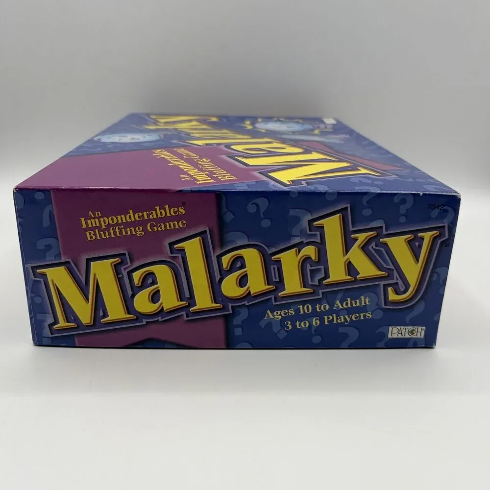 Malarky Bluffing Board Game 1998 Patch - Complete